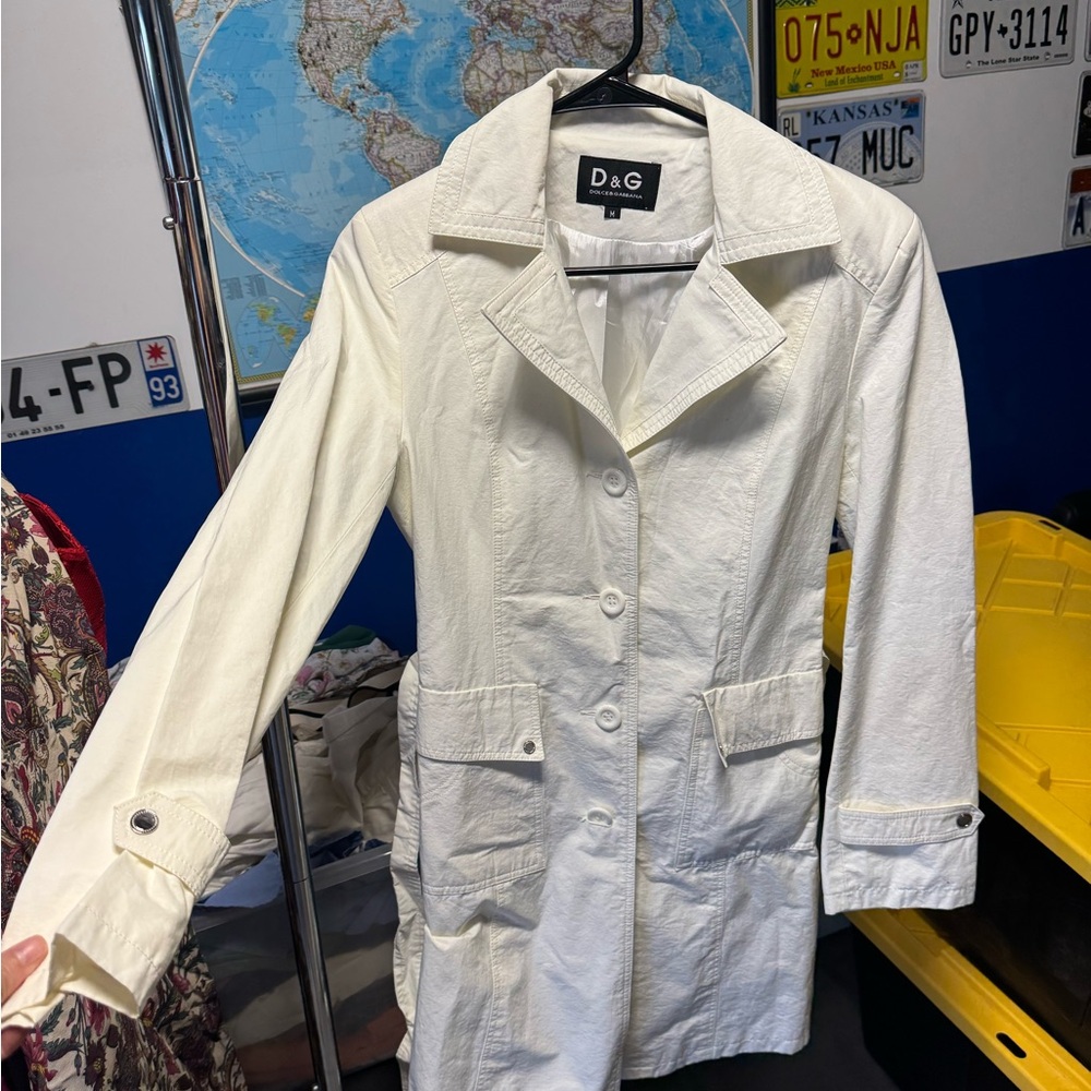 D&G Women's Cream Trench Coat